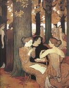 Maurice Denis The Muses in the Sacred Wood (mk19) oil on canvas